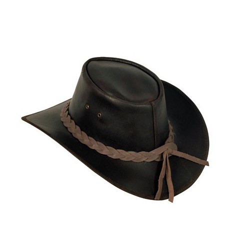 Sombrero Australiano Cuero Marrón